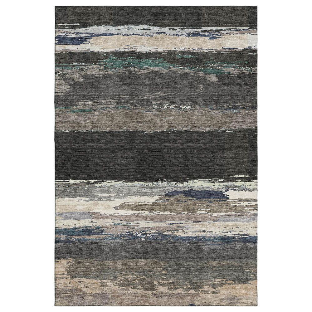 37B Trevi TV8 10" x 14" Black Area Rug, , large