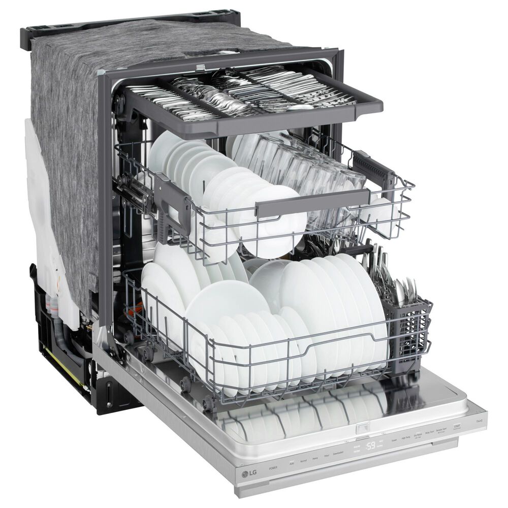 LG 24&quot; Built-In Bar Handle Dishwasher with SteamAssist in PrintProof Stainless Steel, , large