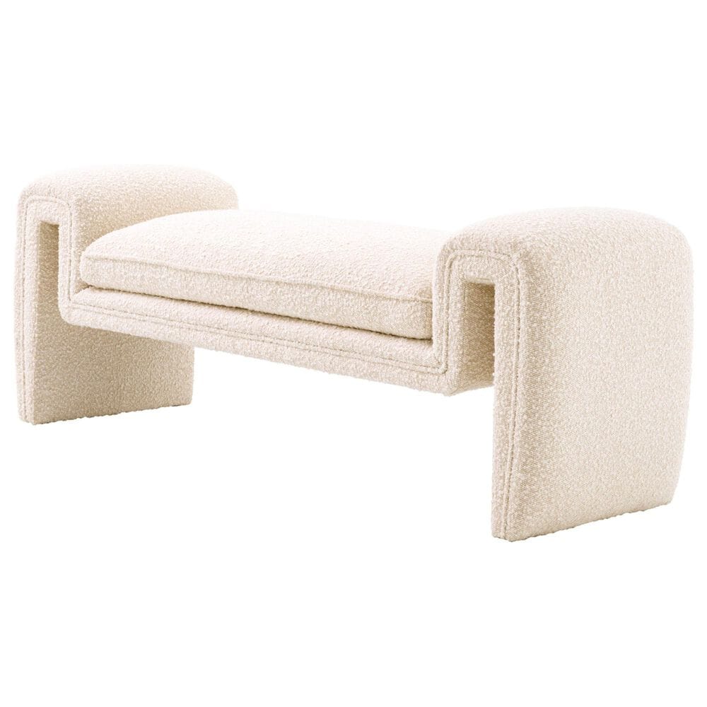 Eichholtz Tondo Small Bench in Boucle Cream, , large