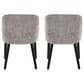 Lumisource Rina Side Chair with Grey Cushion in Black (Set of 2), , large