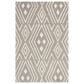 Safavieh Micro-Loop Southwestern 4" x 6" Grey and Ivory Area Rug, , large