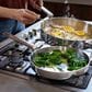 Joseph Joseph Space Steel 9.5" Frying Pan with Folding Handle in Stainless Steel, , large