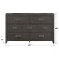 Mayberry Hill Sasha 7 Drawer Dresser in Grey, , large