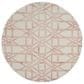 Feizy 8571F Lorrain Pink / Ivory 10" x 10" Round Area Rug, , large