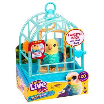 Little Live Pets My Really Real Talking Bird Toy and Cage - Indie the Budgie in Multicolor, , large