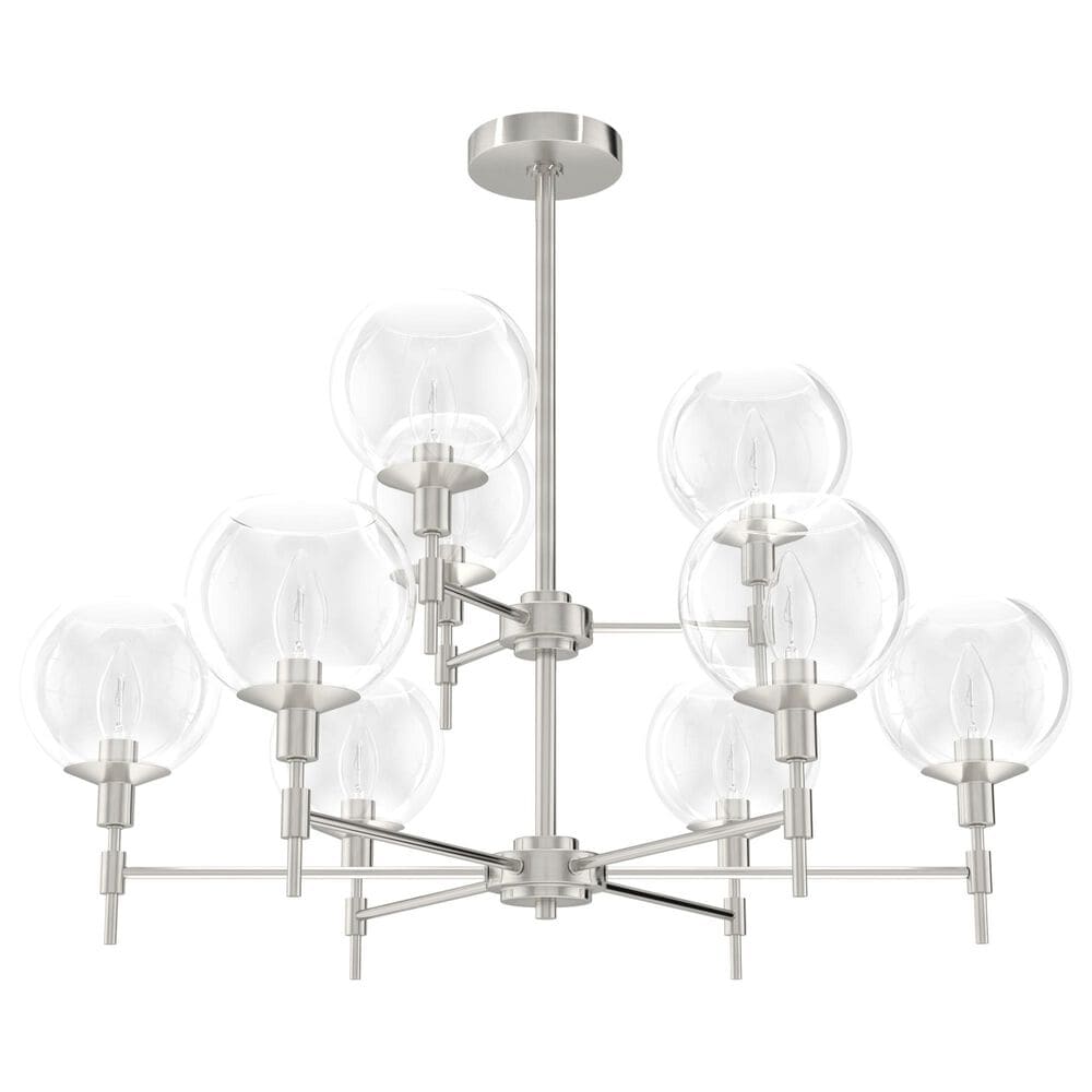 Hunter Xidane 9-Light Chandelier in Brushed Nickel, , large