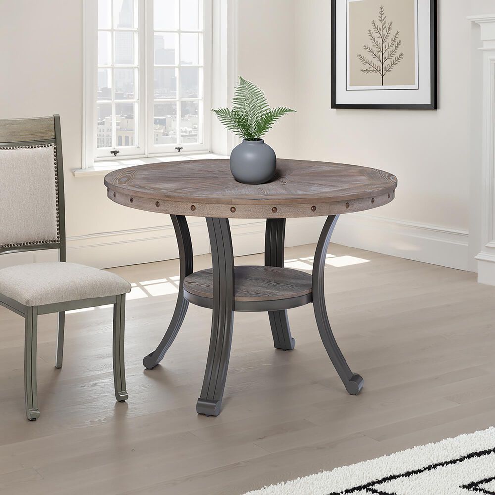 Linon Home Decor Franklin Dining Table in Pewter and Grey - Table Only, , large