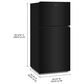 Whirlpool 19.3 Cu. Ft. Top Freezer Refrigerator with Total Coverage Cooling in Black, , large