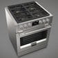 Fulgor Milano Sofia 4.1 Cu. Ft. 30" Professional Dual Fuel Range in Stainless Steel, , large