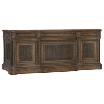 Hooker Furniture St. Hedwig Executive Desk in Dark Wood, , large