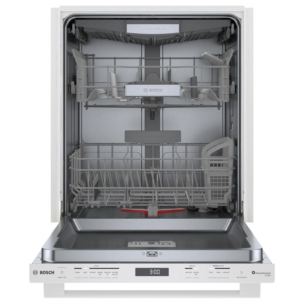 Bosch 800 Series 24&#39;&#39; Built-In Bar Handle Dishwasher with 8 Wash Cycles in White, , large