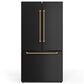 THOR KITCHEN Gordon Ramsay 20.3 Cu. Ft. Counter Depth French Door Refrigerator with Bronze Handle Kit in Black, , large