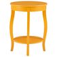Linon Home Decor Rainbow Round Side Table in Yellow, , large