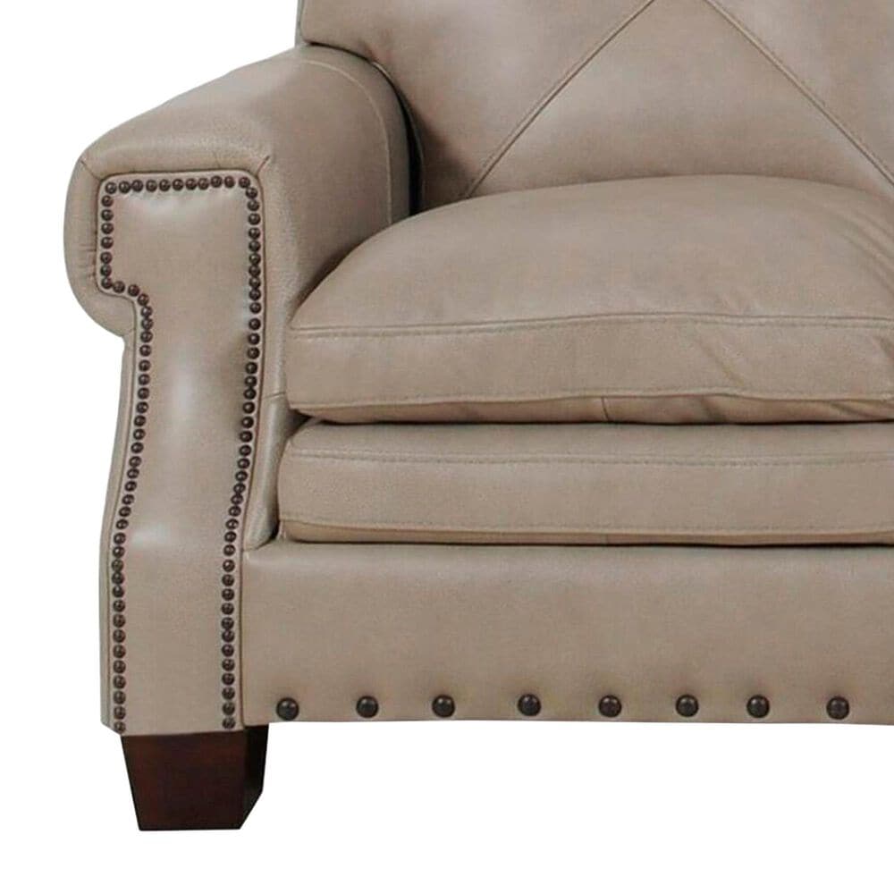 Bordeaux &amp; Co 3-Piece Stationary Leather Living Room Set in Juno Pebble, , large