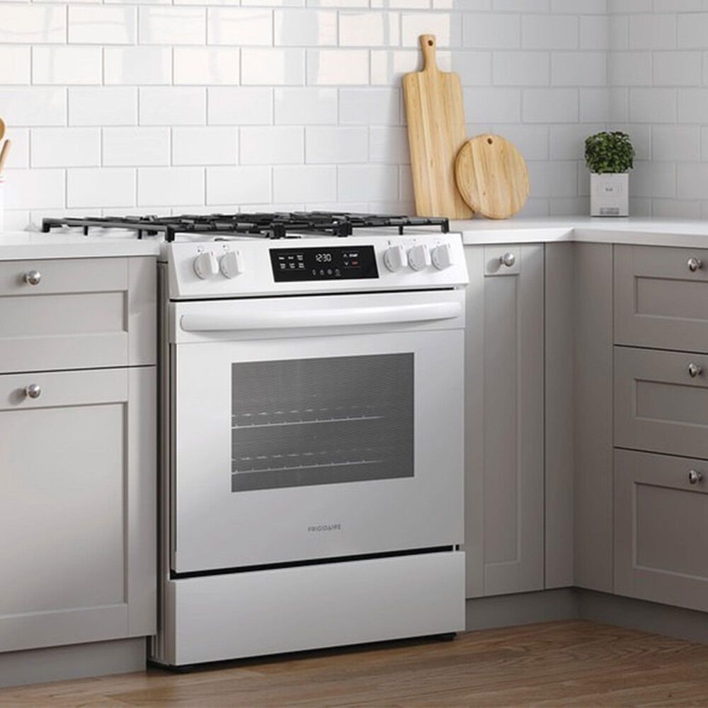 Frigidaire 30&quot; Slide-In Front Control Gas Range with Quick Boil in White, , large