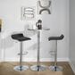 Lumisource Ale Swivel Adjustable Barstool with Black Seat in Chrome (Set of 2), , large