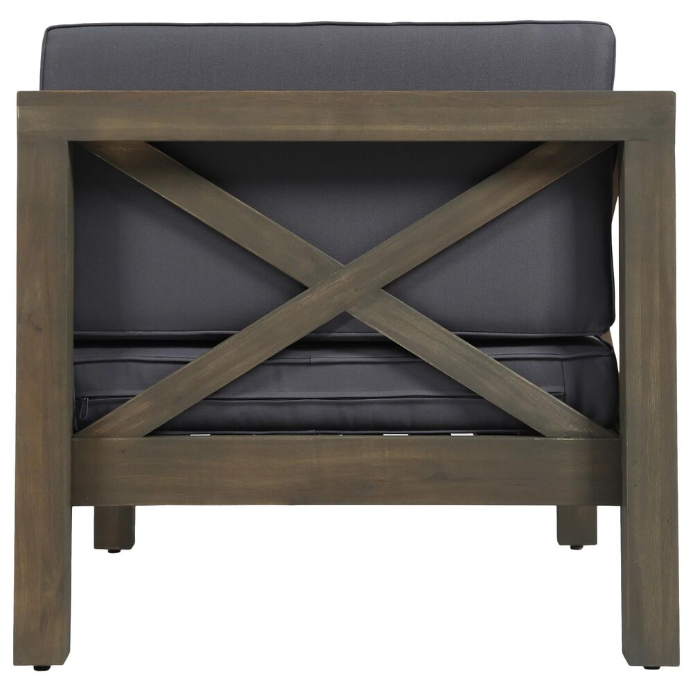 Noble House Brava 5-Piece Patio Sectional Set in Dark Gray, , large