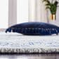 Safavieh Micro-Loop MLP614A 2"3" x 9" Ivory and Blue Runner, , large