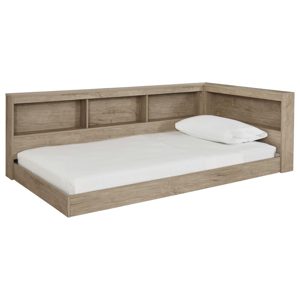 Ashley Oliah Twin Bookcase Storage Bed in Natural, , large