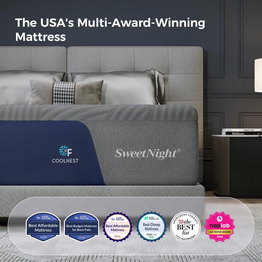 SweetNight CoolNest 16" 518 Medium Queen Mattress in a Box, , large