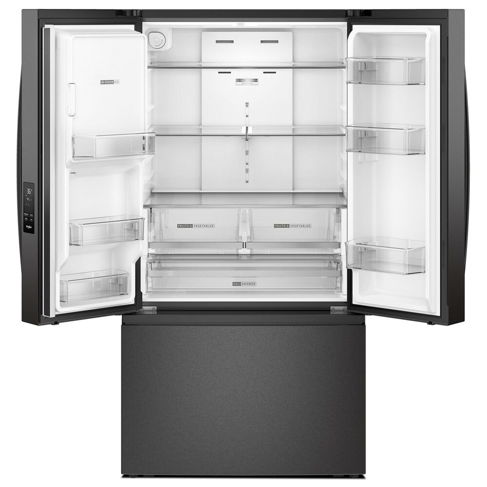 Whirlpool 29.58 Cu. Ft. French Door Refrigerator with In-Door Water and Ice Maker in Fingerprint Resistant Black Stainless Steel, , large