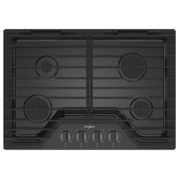 Whirlpool 30" Gas Cooktop with 4 Burner in Black Stainless, , large