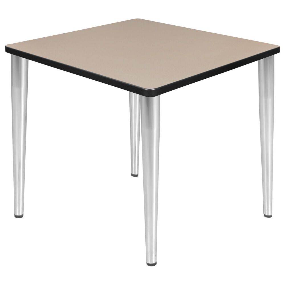 Regency Global Sourcing Kahlo 30" Leg Table in Beige/Chrome, , large