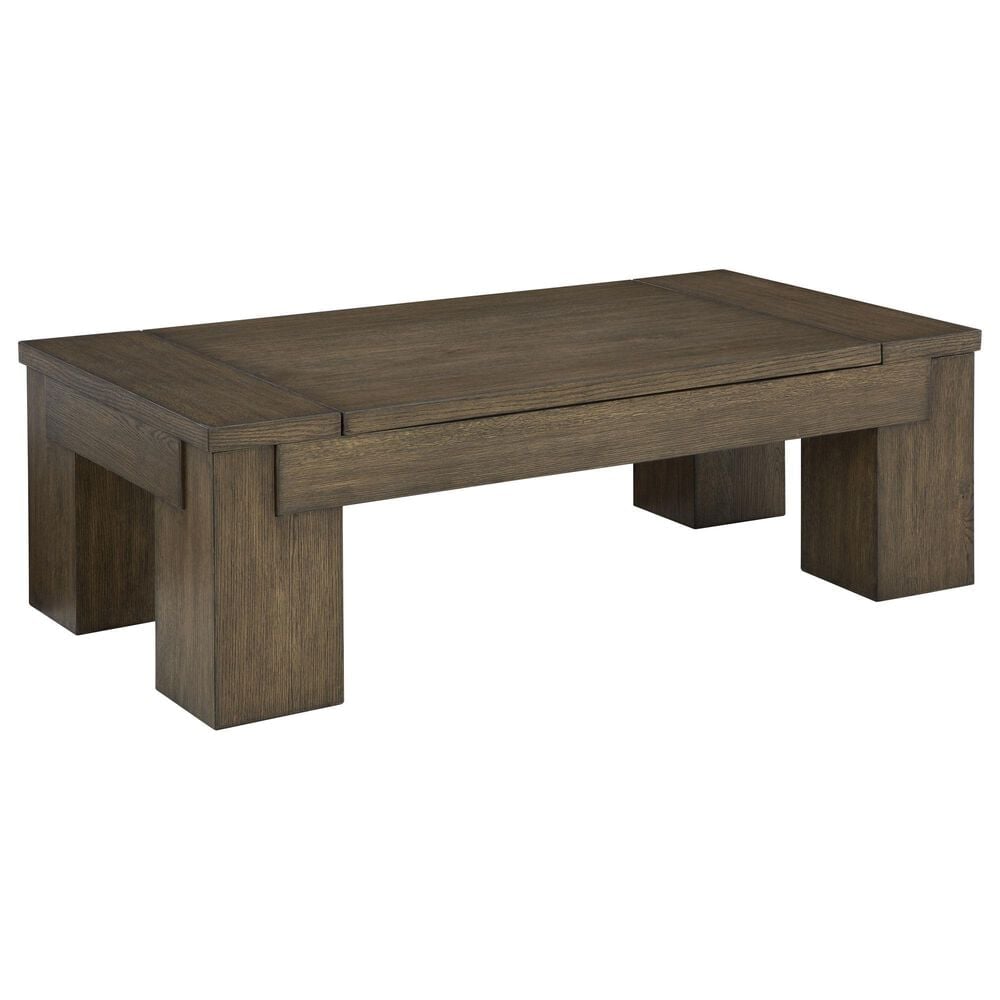 Ashley Rosswain Rectangular Lift-Top Coffee Table in Warm Brown, , large