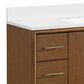 37B Mertola 36" Single Bathroom Vanity Cabinet in Dark Maplewood with White Composite Stone Top and Backsplash, , large