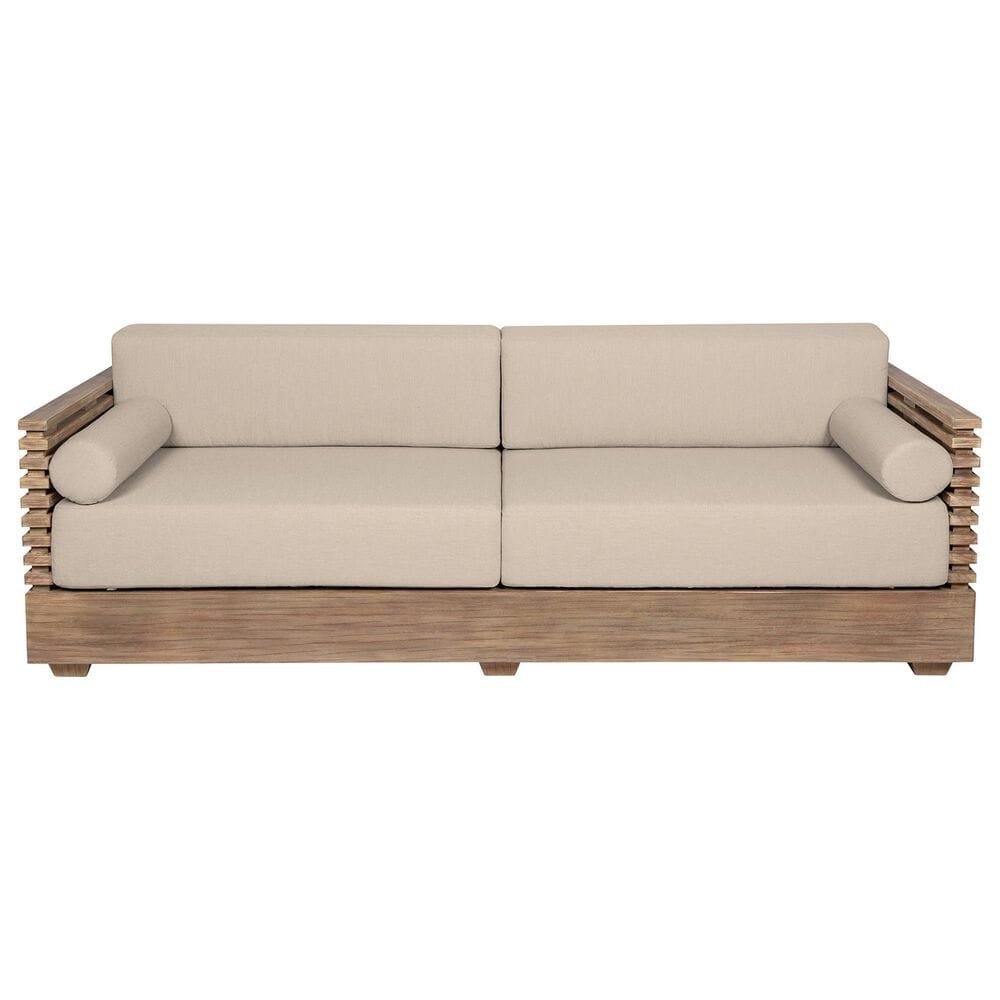 Armen Living Vivid Patio Sofa in Taupe, , large