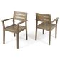 Hearth and Haven Stamford Patio Dining Chair in Gray (Set of 2), , large