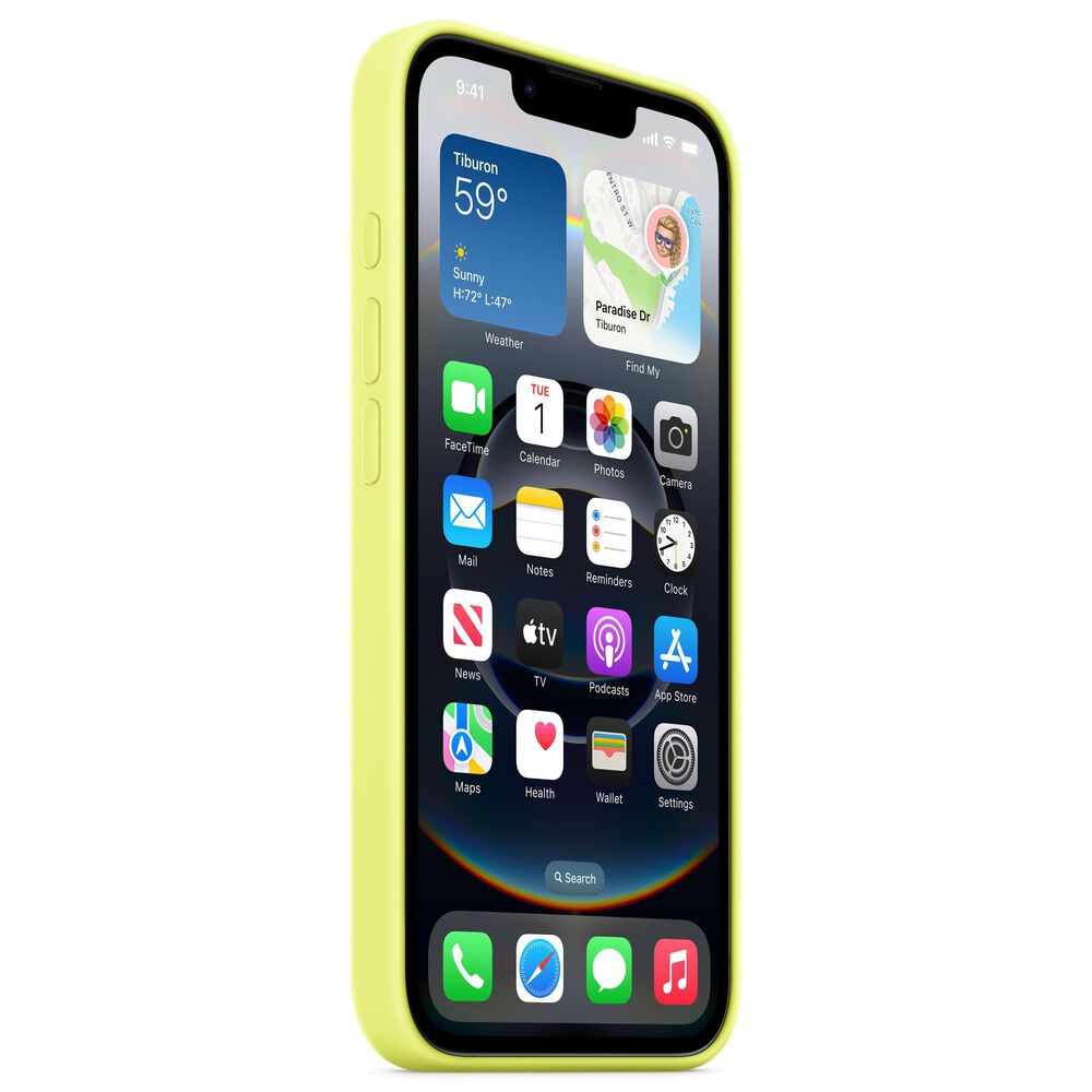 Apple Silicone Case for iPhone 16e in Neon Yellow, , large