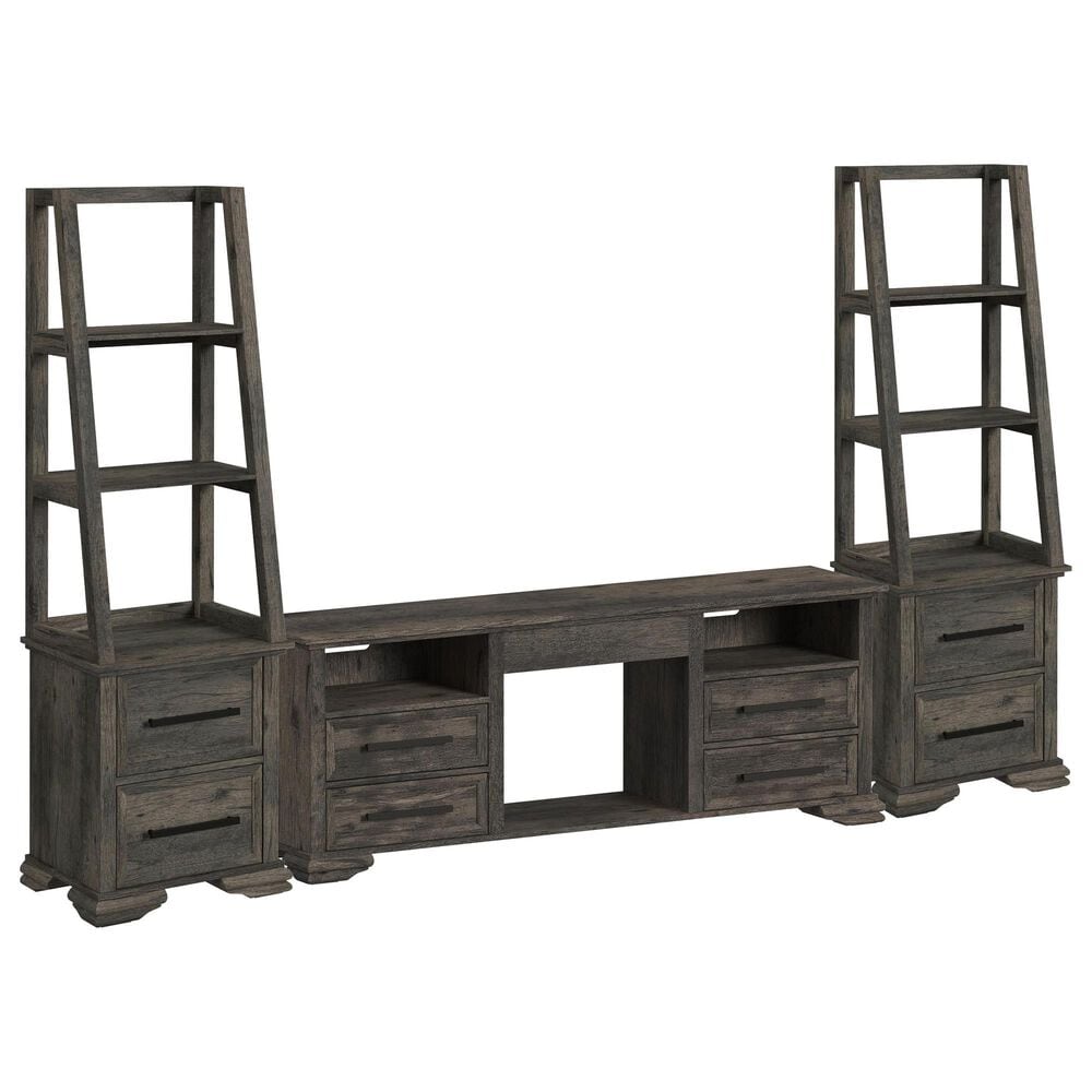 Mayberry Hill Park Ridge 71" TV Console with Side Piers in Charcoal, , large