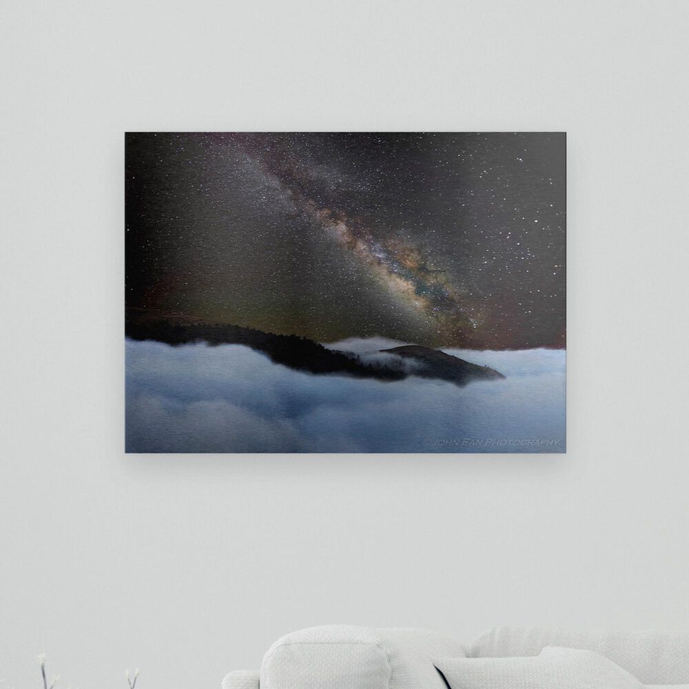 Timberlake John Fan "Rivers In The Sky" 16" x 22" Floating Brushed Aluminum Art, , large