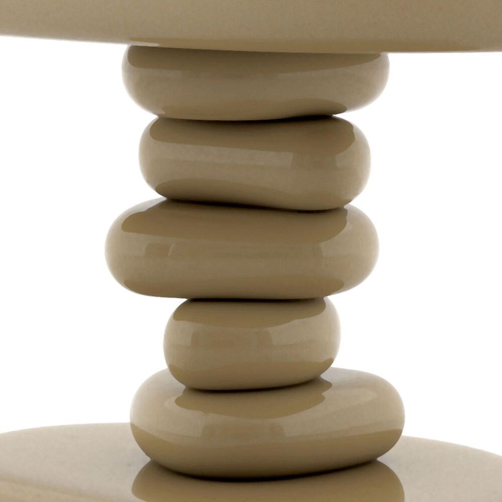 Furniture of America Rene Glossy End Table in Light Brown, , large