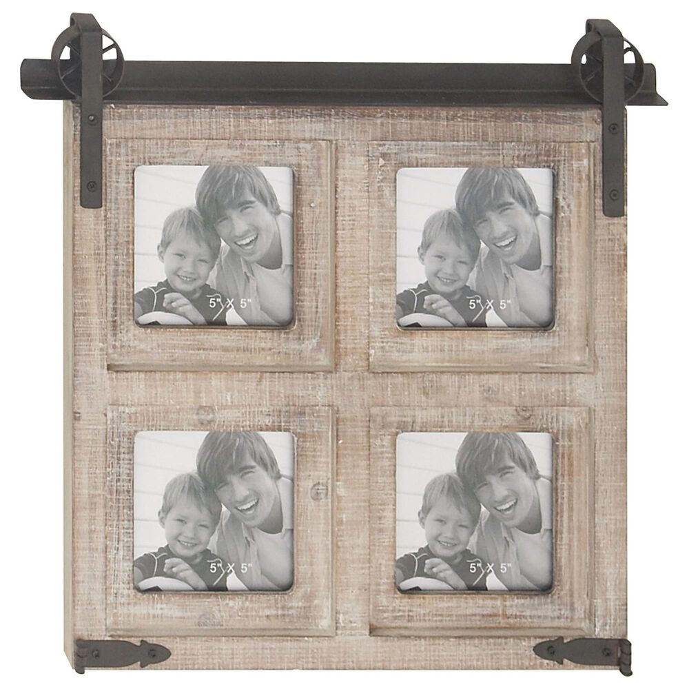 Maple and Jade Farmhouse Square Wood Wall Photo Frame in Brown, , large