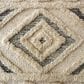 L&R Resources Sinuous Geometric Motif 6" Round Cream, Blue and Gray Area Rug, , large