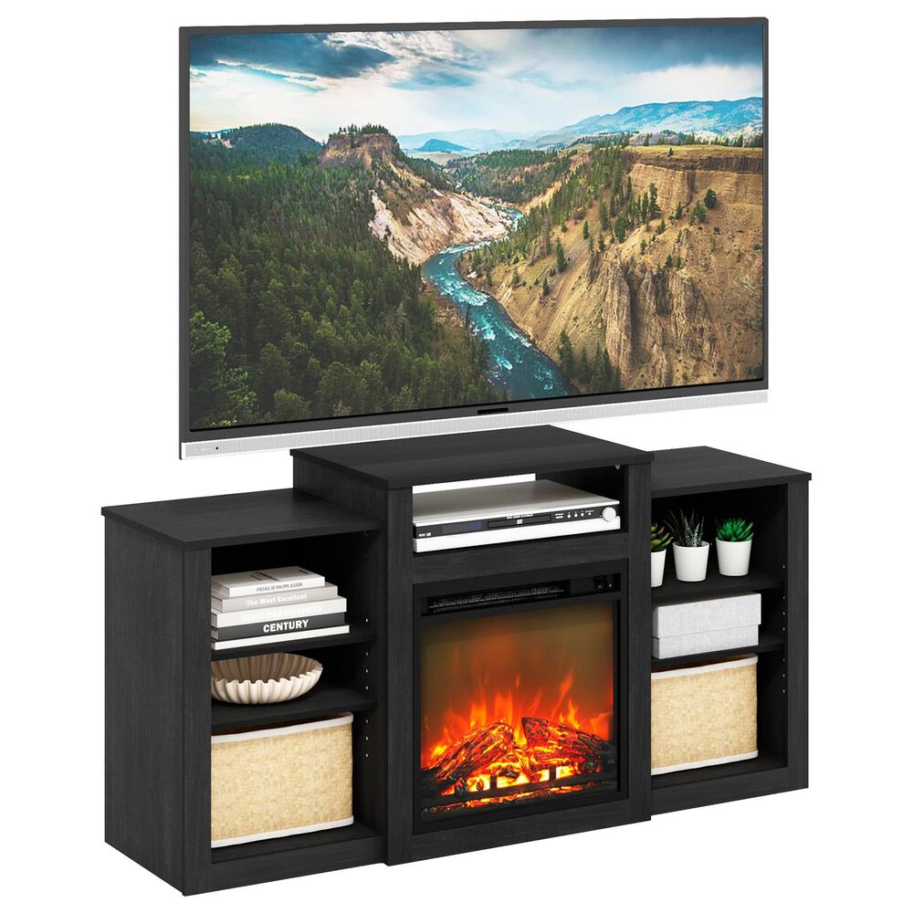 HOMLUX 53" TV Stand with Electric Fireplace in Americano, , large