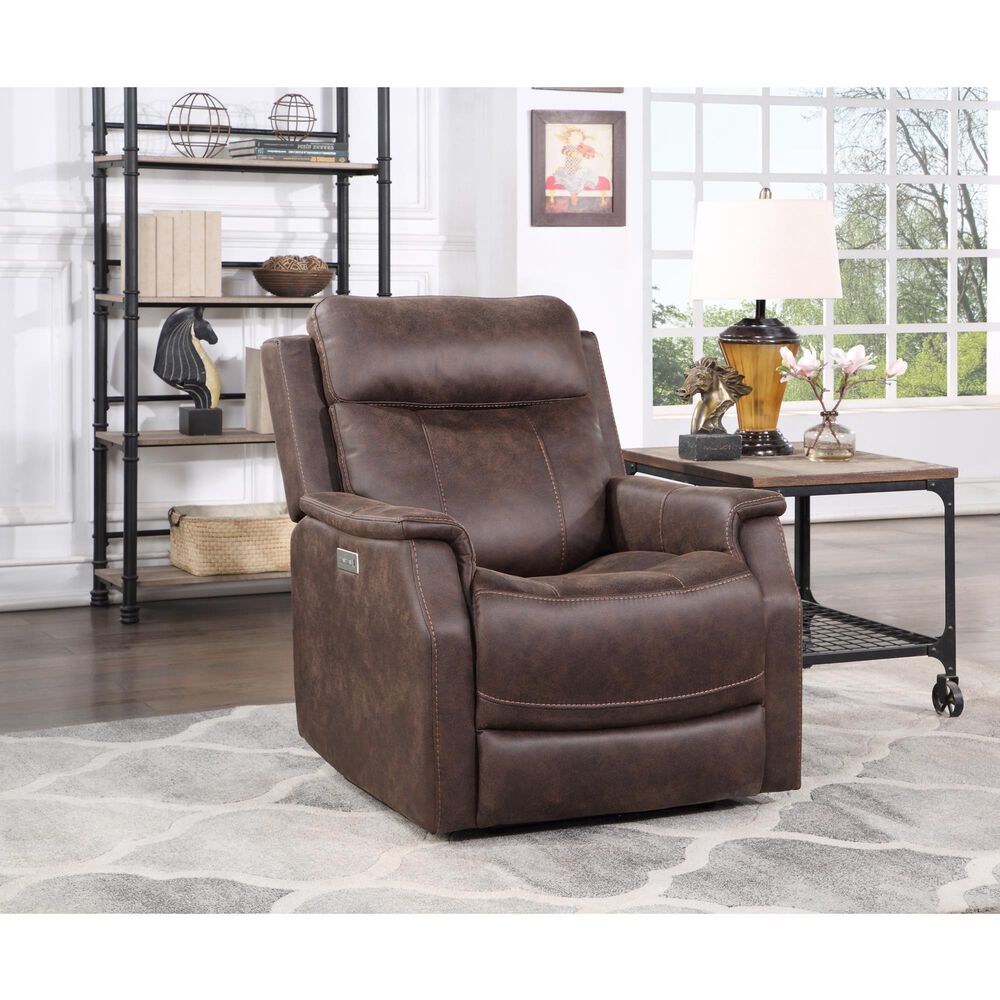 Steve Silver Valencia Dual-Power Recliner in Walnut, , large