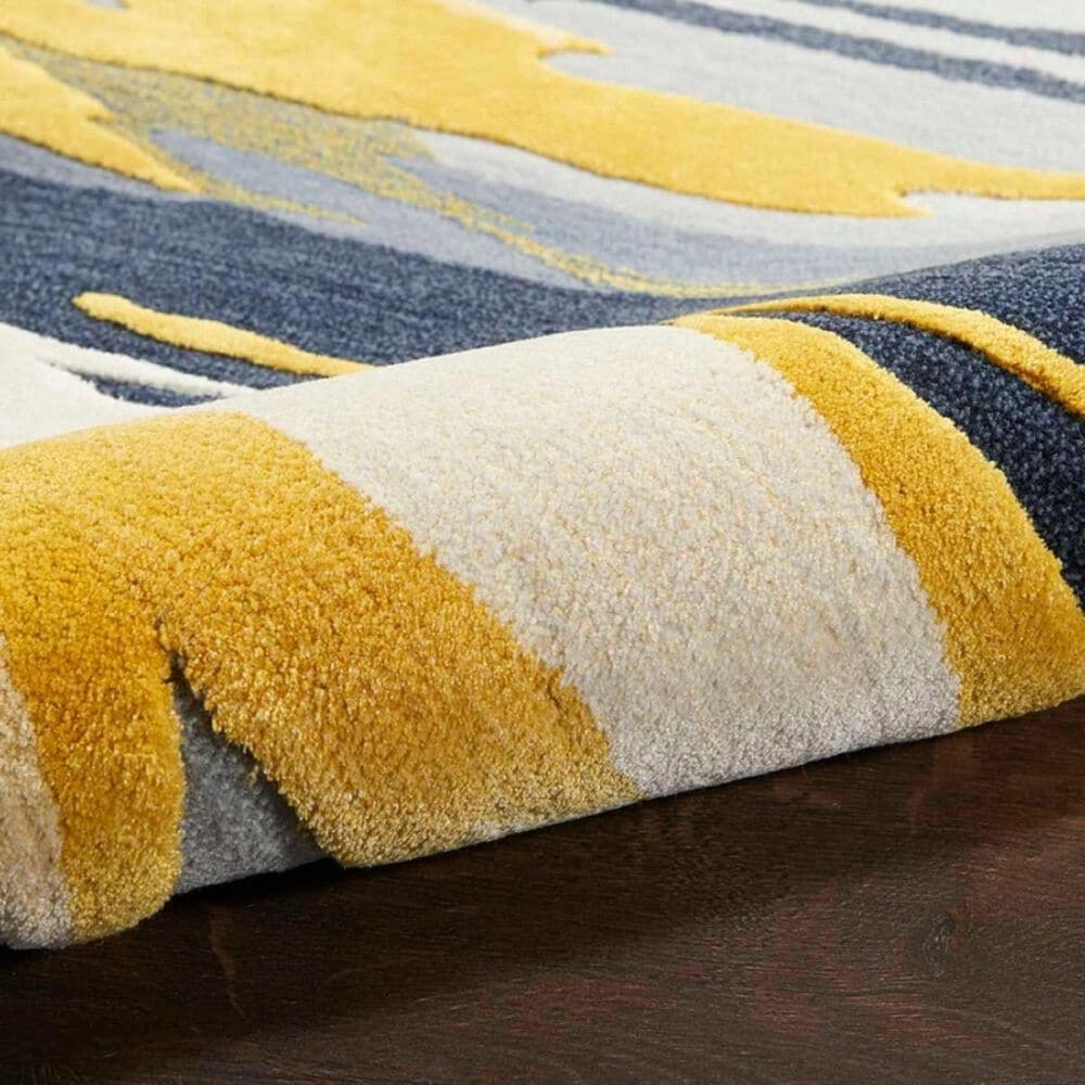 Nourison Prismatic 7&#39;9&quot; x 9&#39;9&quot; Grey and Gold Area Rug, , large