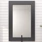Maple and Jade 36" Wood Rectangular Minimalistic Wall Mirror in Matte Black, , large