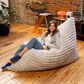 Jaxx Saxx 5.5" Bean Bag Floor Pillow and Lounger in Grey, , large