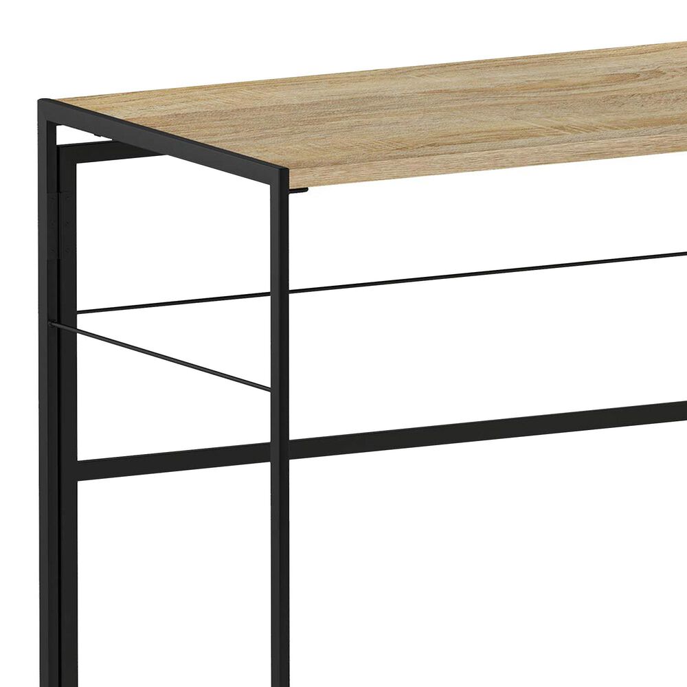 HOMLUX Riau 39" Folding Computer Desk in Sonoma Oak and Black, , large