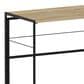 HOMLUX Riau 39" Folding Computer Desk in Sonoma Oak and Black, , large