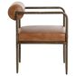 Club Collection By Sunpan Ajani Arm Chair with Tan Cushion in Antique Brass, , large