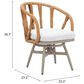 Zuo Modern Safal Swivel Outdoor Dining Chair in Gray, , large