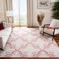 Safavieh Micro-Loop 8" x 10" Pink and Beige Area Rug, , large