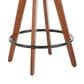Lumisource Oracle Swivel Counter Stool with Cream Cushion in Walnut and Black, , large