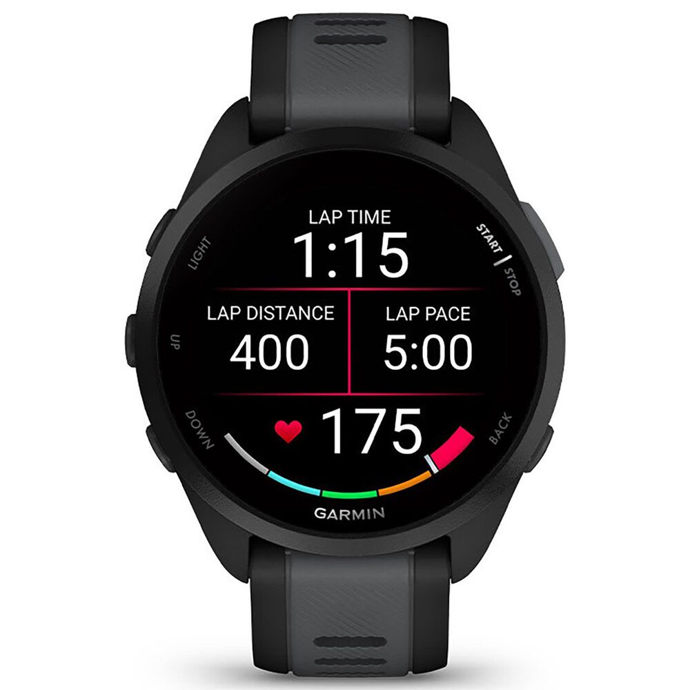 Garmin Forerunner 165 Smartwatch 30.4mm in Black and Slate Gray, , large