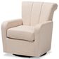 Baxton Studio Rayner Swivel Chair in Beige, , large